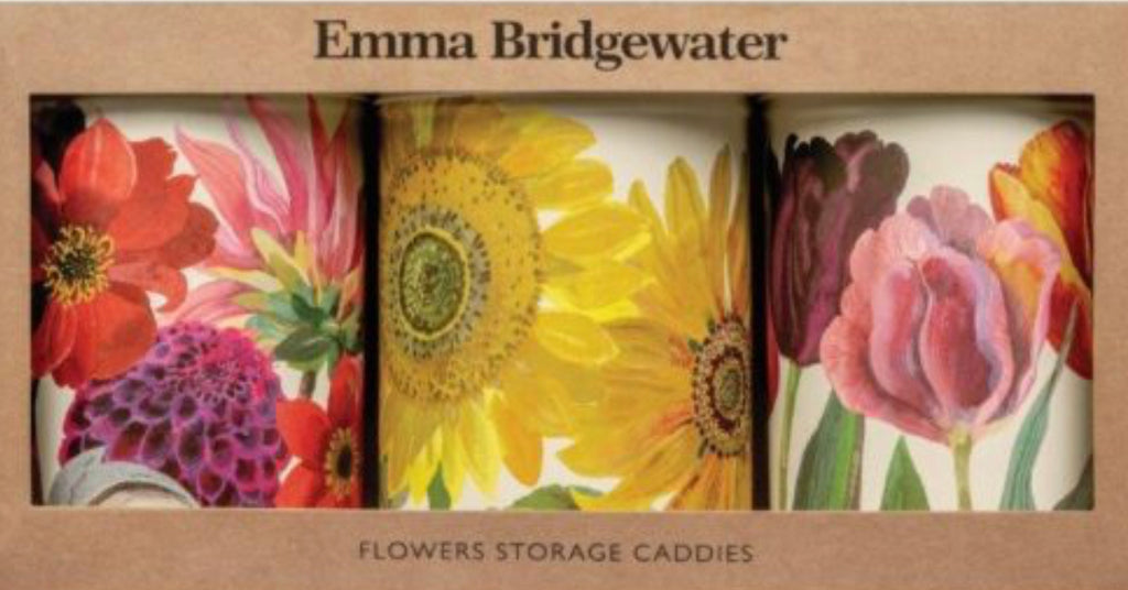 Emma Bridgewater Flowers Tin Caddies - Set Of Three