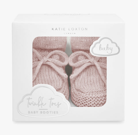 Katie Loxton Knitted Baby Booties - Pink