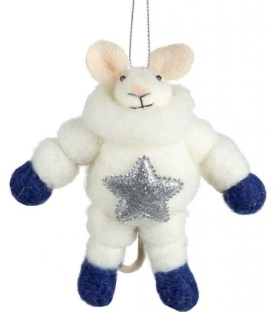 Astronaut Mouse Hanging Felt Decoration