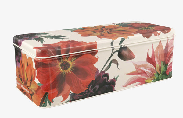 Emma Bridgewater Dahlias Long Deep Rectangular Tin