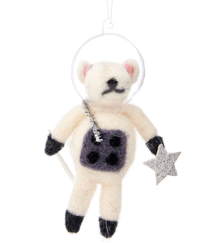 Sass & Belle Outer Space Mouse  Hanging Felt Decoration