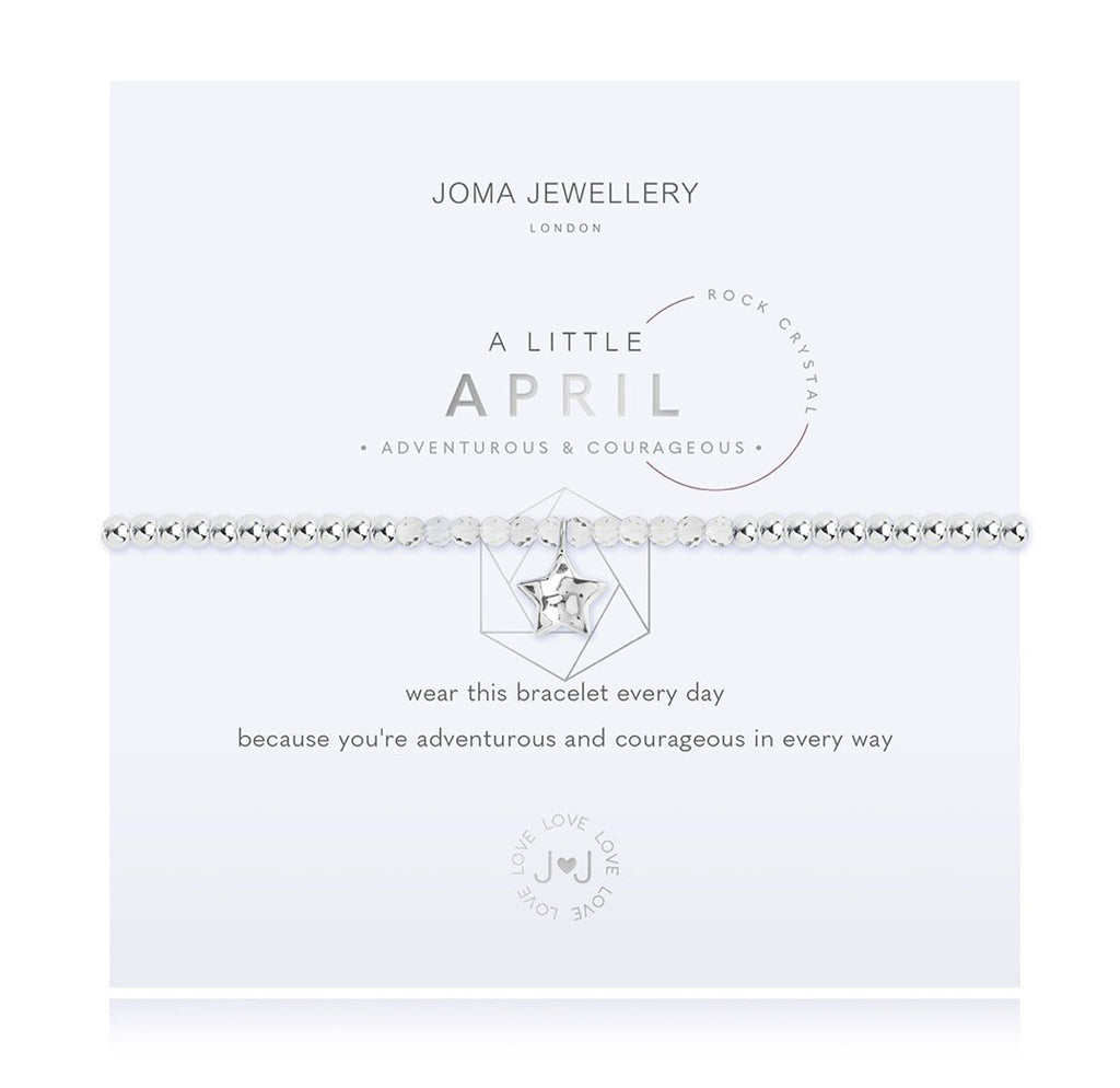 Joma Jewellery A Little Birthstone April Rock Crystal Bracelet