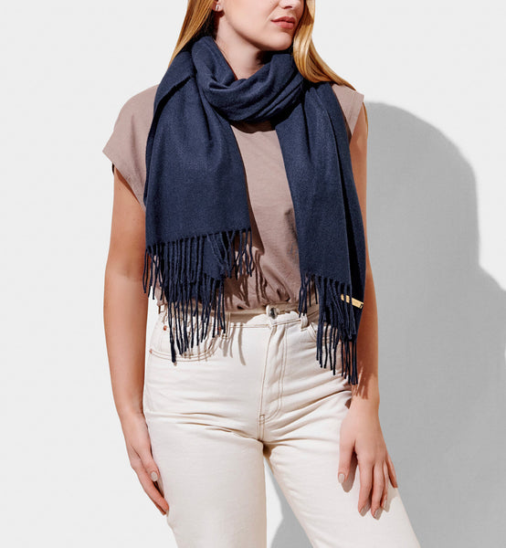 Katie Loxton Blanket Scarf - Navy