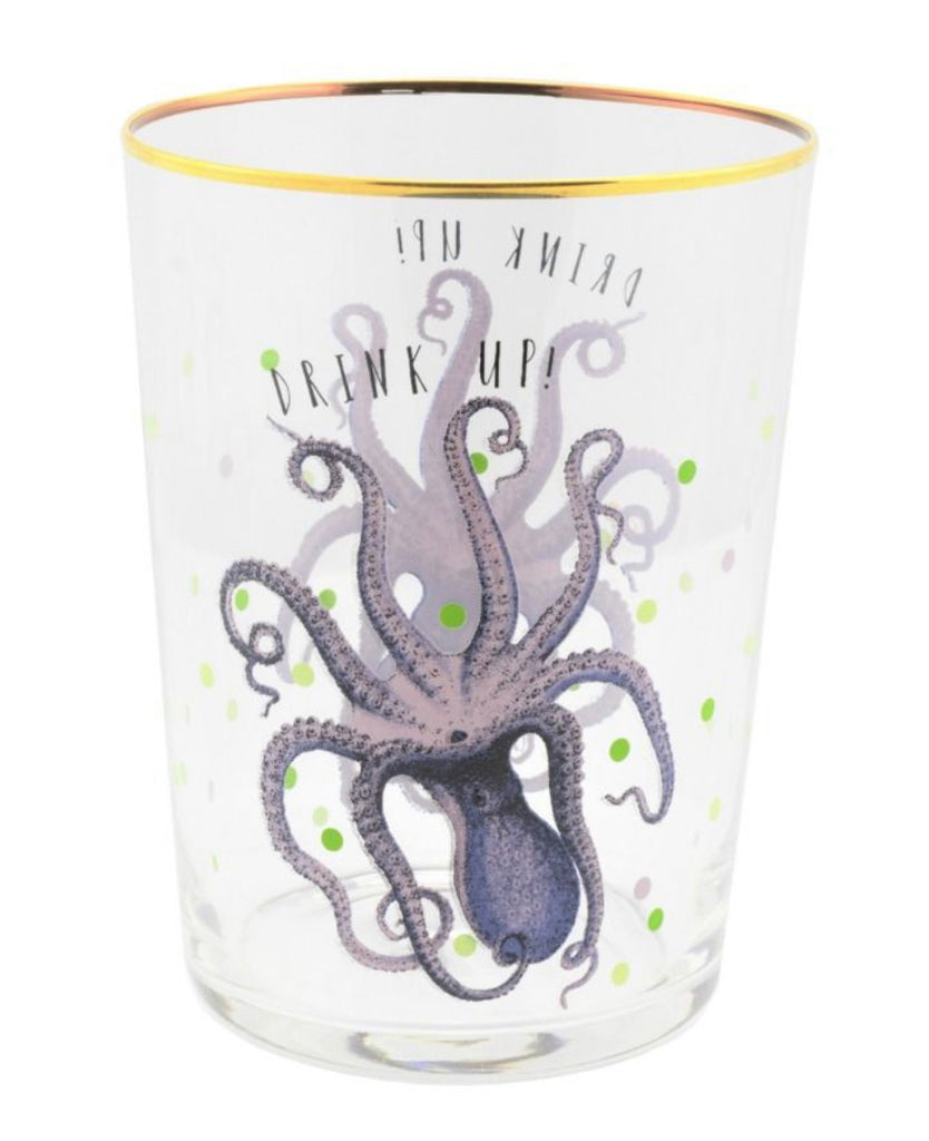 Yvonne Ellen Hi Ball Glass - Octopus