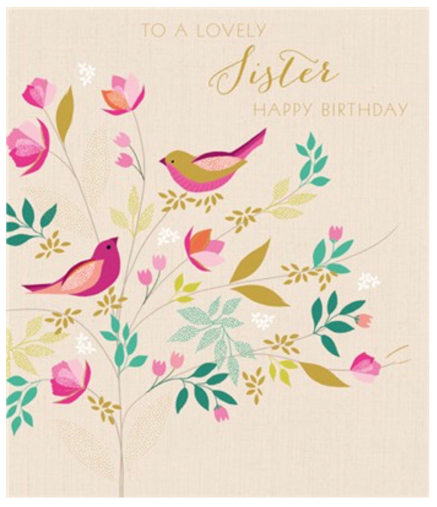 Sara Miller Sister Happy Birthday Large Card