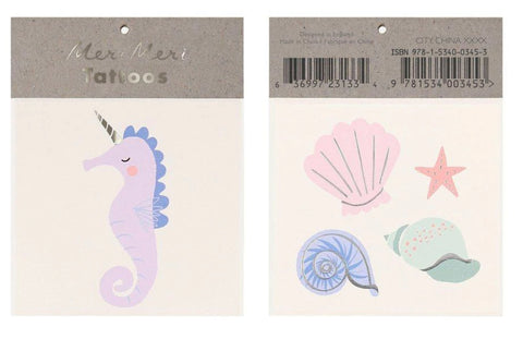 Meri Meri Seahorse & Shell Small Tattoos