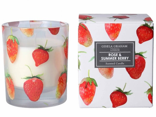 Gisela Graham Rose & Summer Berry Scented Candle