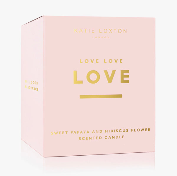Katie Loxton Sentiment Candle - Love Love Love