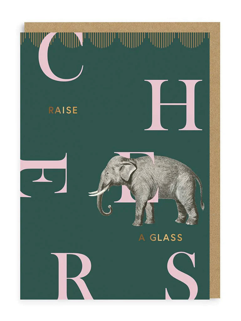 Yvonne Ellen Cheers Elephant Birthday Greeting Card