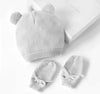 Katie Loxton Fine Knit Baby Hat And Mittens Set - Grey