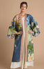 Powder Delicate Tropics Kimono Gown - Indigo