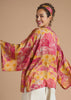 Powder Tropical Toile Kimono Jacket - Pineapple & Fuchsia