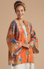 Powder Trailing Wisteria Kimono Jacket - Terracotta