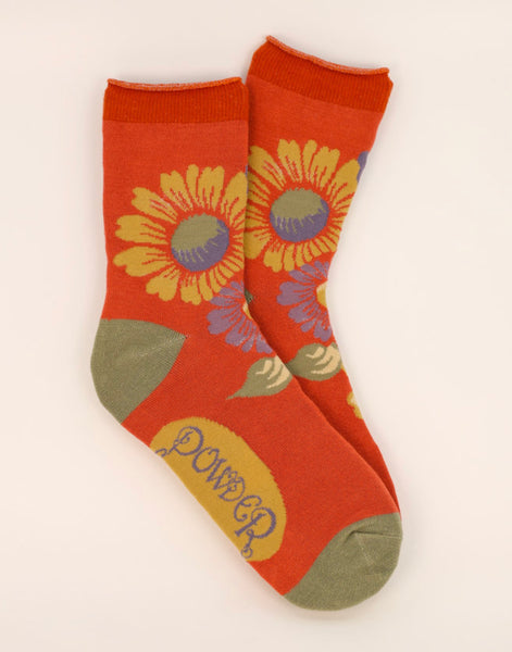 Powder Vintage Flora Ankle Socks - Tangerine