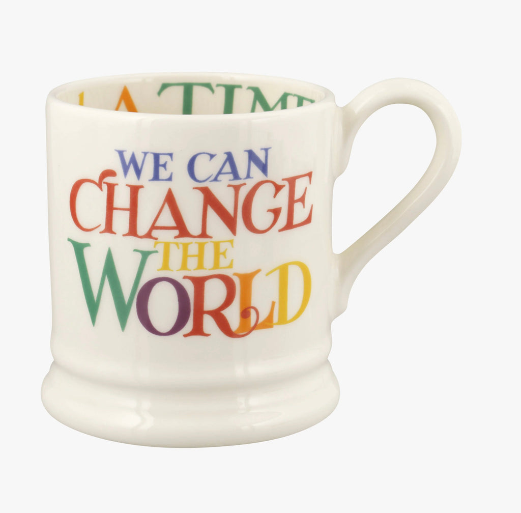 Emma Bridgewater Rainbow Toast Change The World 1/2 Pint Mug