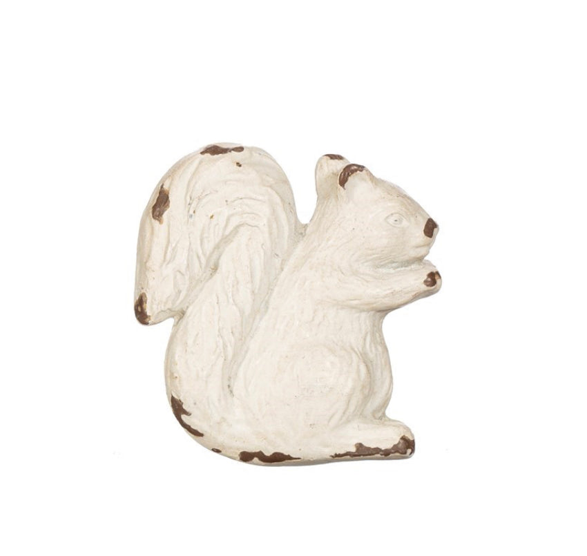 Sass & Belle Antique White Squirrel Drawer Knob