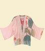 Powder Crane At Sunrise Kimono Jacket - Petal