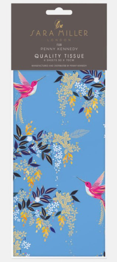 Sara Miller Light Blue Hummingbird Tissue Paper