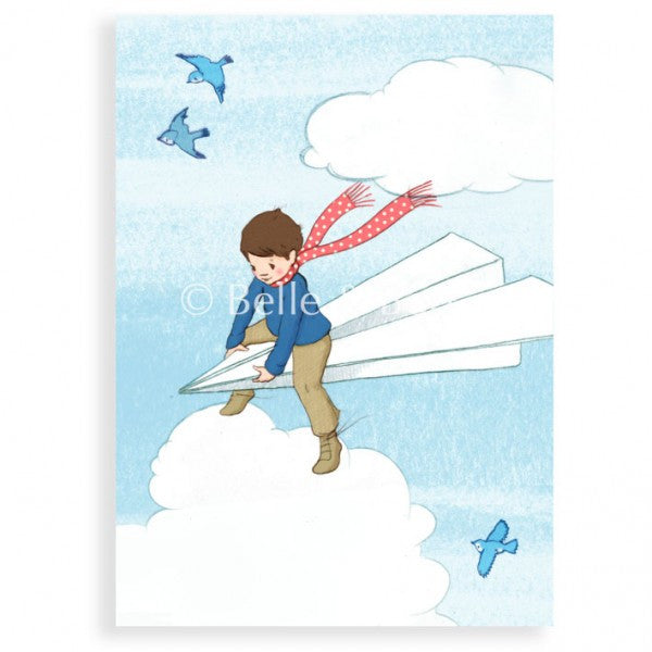 Belle & Boo 'My Paper Plane' Card