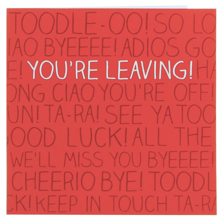 Happy Jackson You're Leaving Card