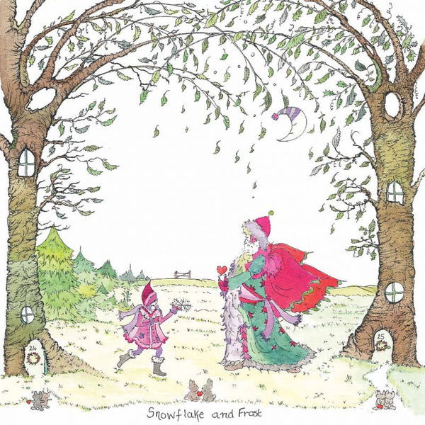 The Porch Fairies Christmas Card - 'Snowflake & Frost'