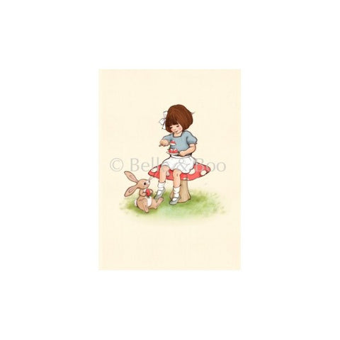 Belle & Boo Limited Edition Strawberries & Cream 6.5 x 8.5" Framed Art Print (Signed)